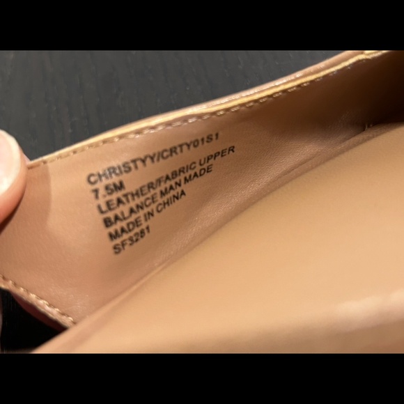 Steve Madden Christyy Leather Pointed Toe Slingback Block Heel Shoes Tan 7.5M - Picture 11 of 16